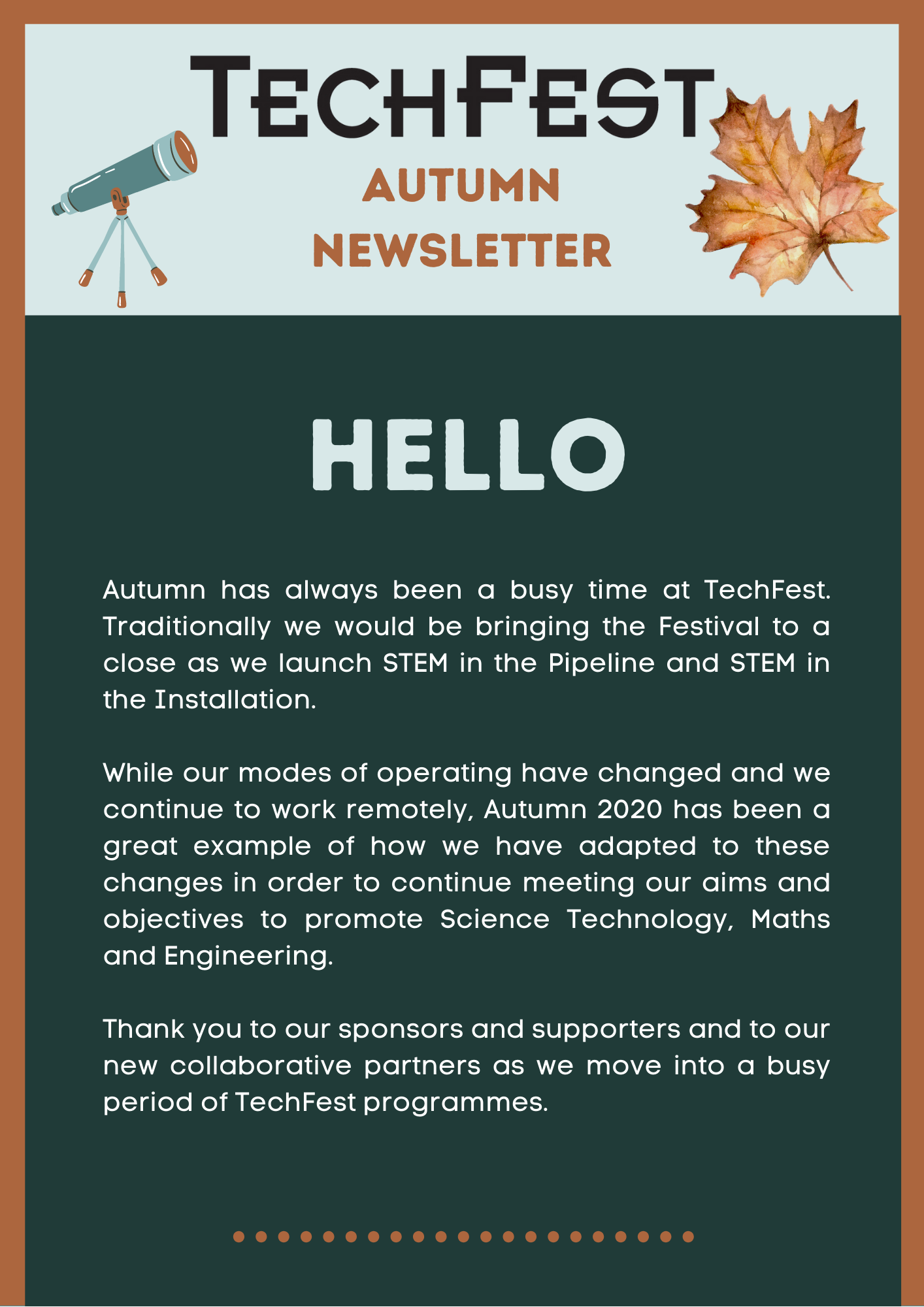 Autumn Newsletter 